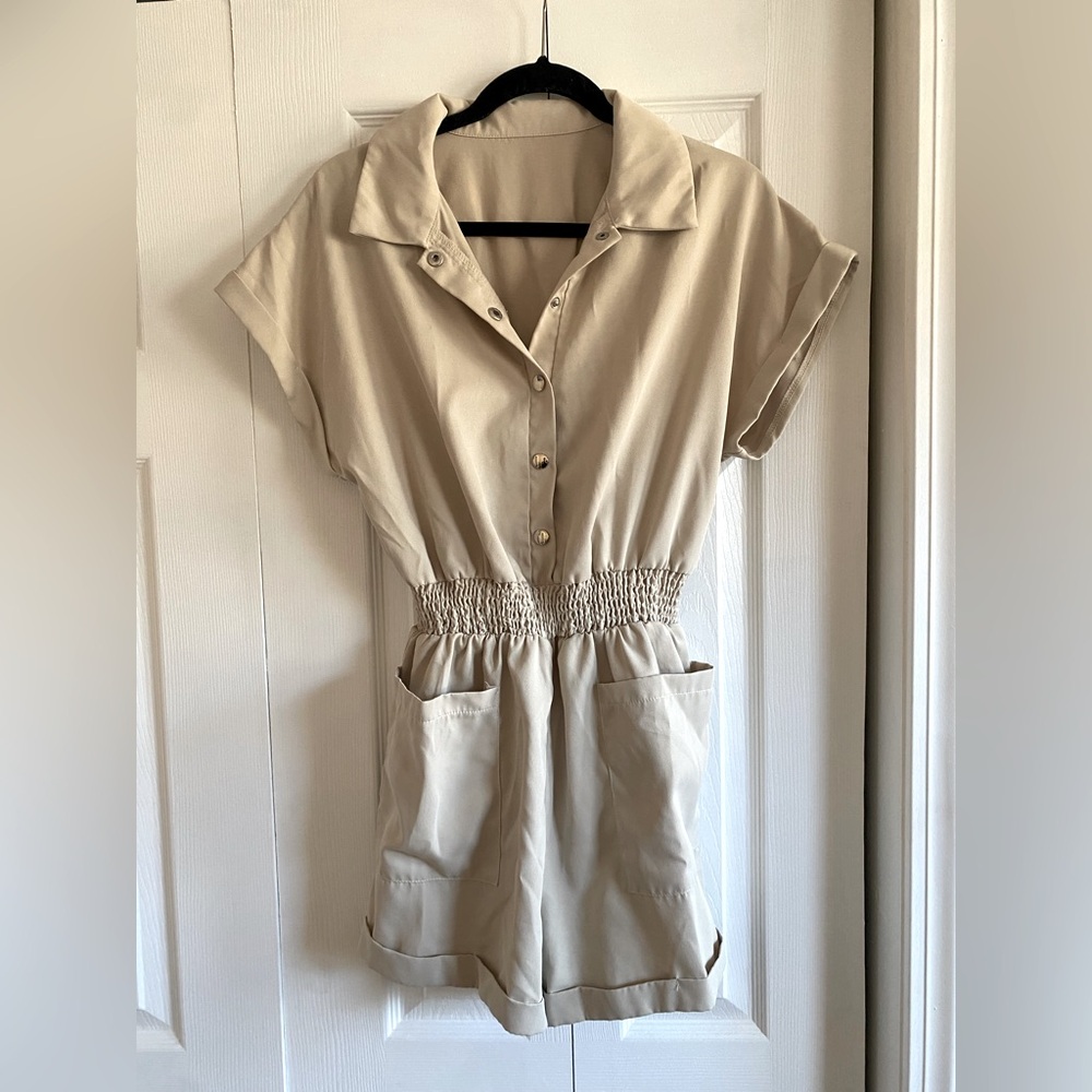 Tan cargo romper